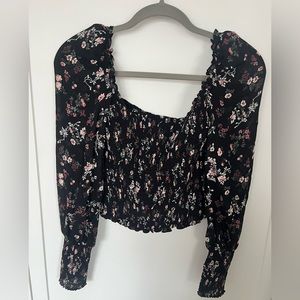 Reformation ruched flower top